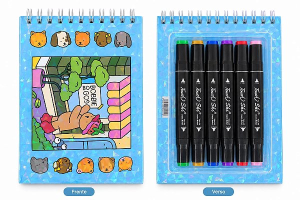 Livro Bobbie Goods + 6 Canetinhas Touch