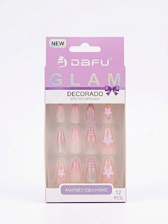 Unha 12 Pçs Decorado Efeito Especiais 01 - Dafu