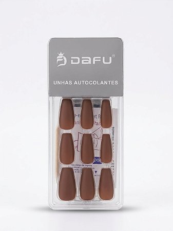 Unha Autocolante Nude Escuro - Dafu