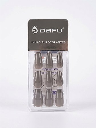 Unha Autocolante Bailarina Cinza - Dafu
