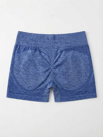 Short Canelado Azul
