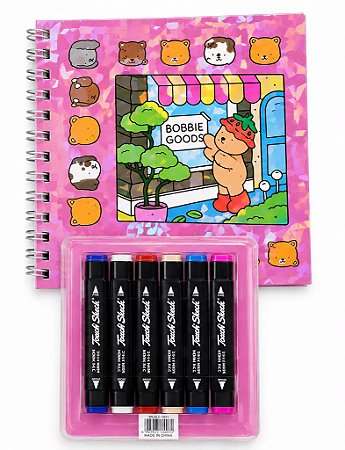 Livro Bobbie Goods + 6 Canetinhas Touch