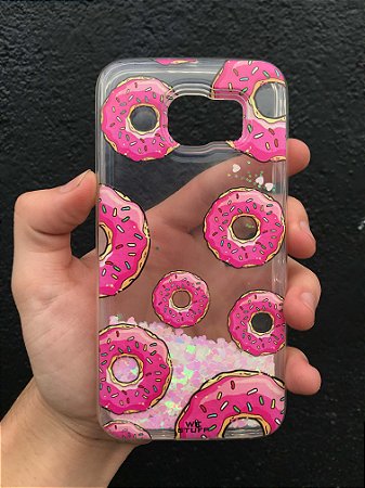 Capa para Celular "Case" Donuts Glitter Samsung