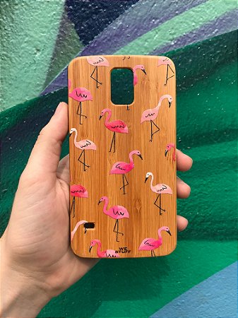 Capa para Celular "Case" Flamingos Bambu