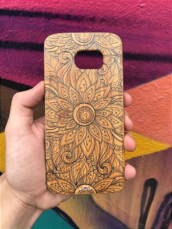 Capa para Celular "Case" Mandala Margarida Bambu Samsung