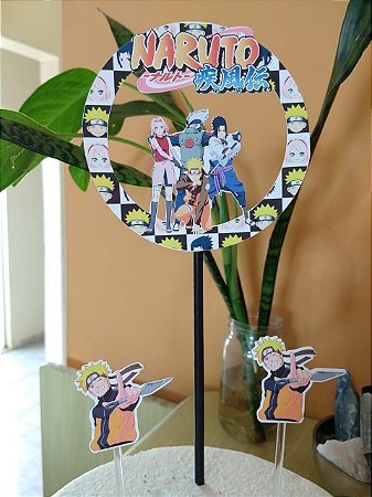 NARUTO CIRCULAR TOPO DE BOLO (PAPEL FOTOGRÁFICO)