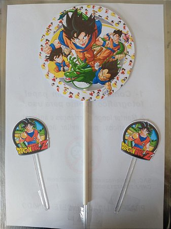 DRAGON BALL Z CIRCULAR TOPO DE BOLO (PAPEL FOTOGRÁFICO)