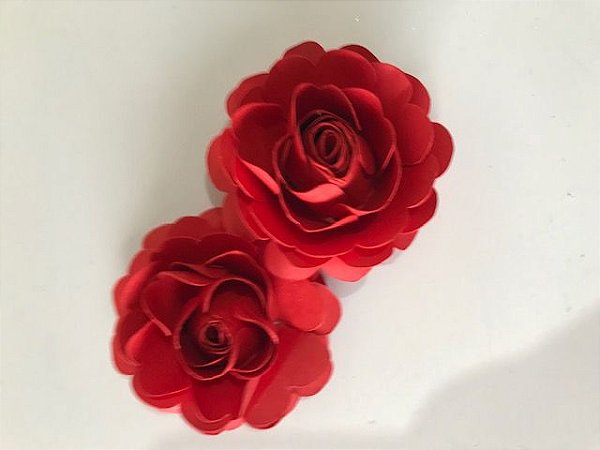 ROSA PÉTALA SCRAP 6 CM VERMELHA (01 UNIDADE)