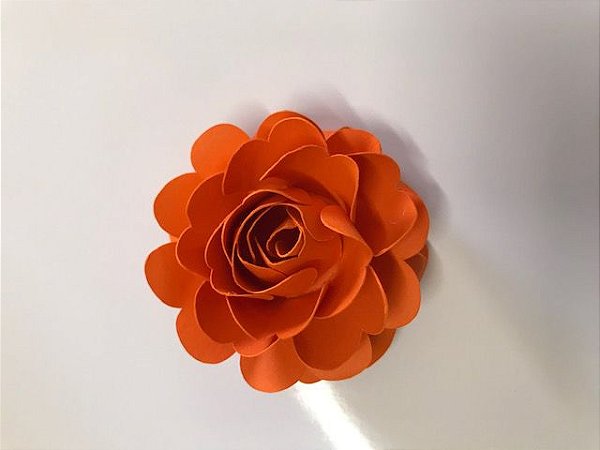 ROSA PÉTALA SCRAP 6 CM LARANJA (01 UNIDADE)