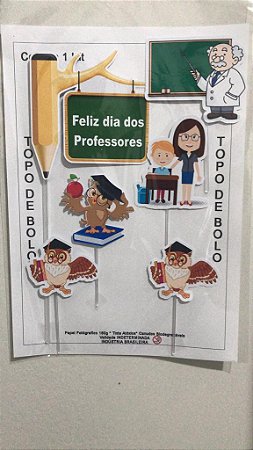 DIA DO PROFESSOR 002 TOPO DE BOLO (PAPEL FOTOGRÁFICO)