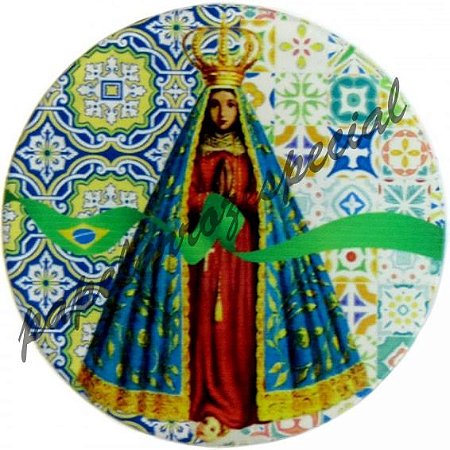 MEDALHÃO CORTADO NOSSA SENHORA APARECIDA 003 (30 UNIDADES)