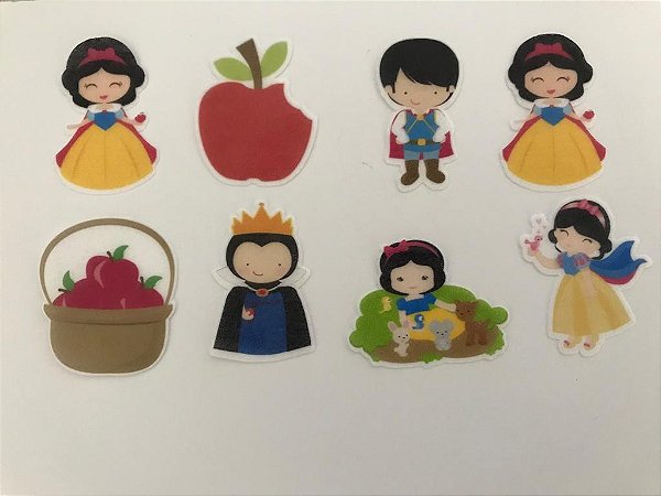 BRANCA DE NEVE CUTE PARA PIRULITO DE CRISTAL (PRODUTO RECORTADO) PAPEL ARROZ