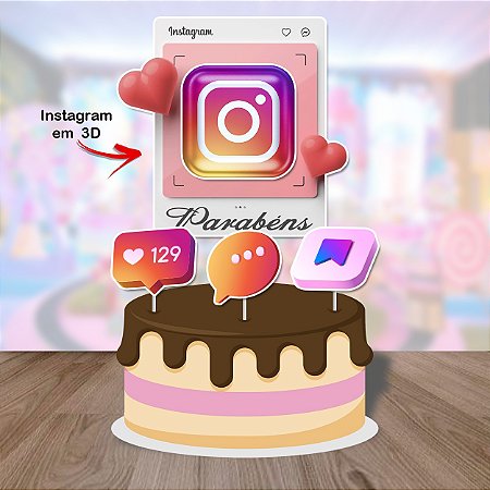 INSTAGRAM 002 TOPO DE BOLO (DETALHE EM 3D)