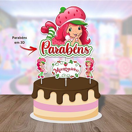 Bolo de aniversário para festa da moranguinho  Strawberry shortcake party,  Strawberry shortcake birthday, Strawberry birthday cake