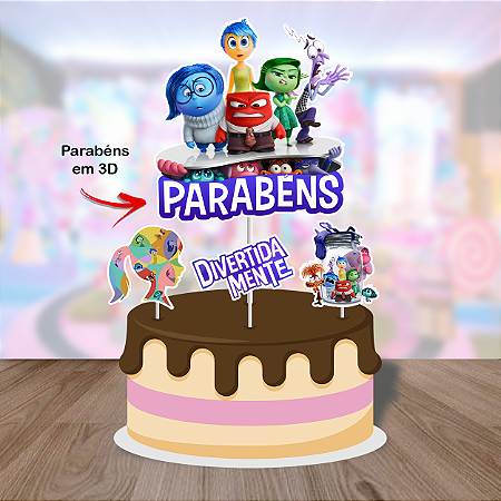 DIVERTIDAMENTE TOPO DE BOLO (DETALHE 3D)