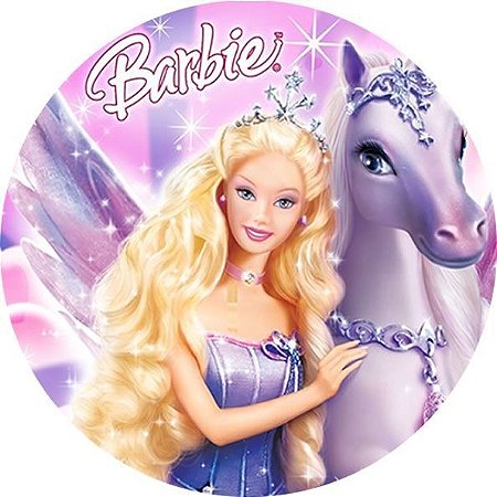 Barbie princesa popstar topo de bolo grátis decoração de festa