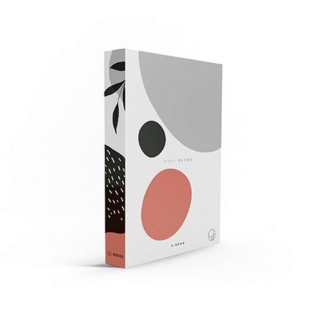 CAIXA LIVRO DECORATIVA BOOK BOX ORGANIC FLOWER II 30X23X3