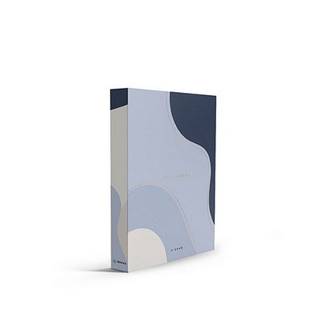 CAIXA LIVRO DECORATIVA BOOK BOX ORGANIC WAVE BLUE II 30X23X3