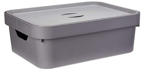 CAIXA ORGANIZADORA CUBE M COM TAMPRA CHUMBO