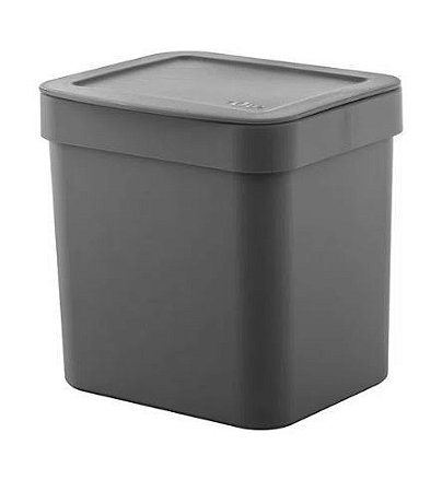 LIXEIRA PARA PIA DE COZINHA TRIUM 2,5LITROS CHUMBO