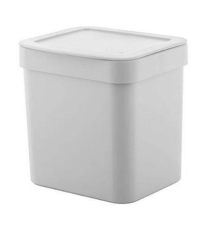 LIXEIRA PARA PIA DE COZINHA TRIUM 2,5LITROS BRANCA
