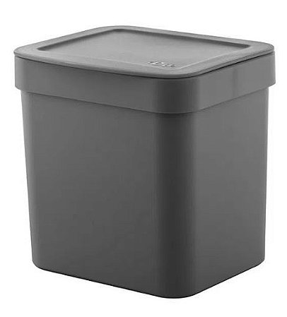 LIXEIRA PARA PIA DE COZINHA TRIUM 4,7LITROS CHUMBO