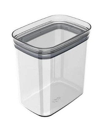 POTE HERMÉTICO ORGANIZADOR BLOCK RETANGULAR 1,5LITROS NATURAL