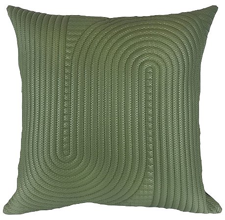 ALMOFADA COURO SNAKE 52X52 VERDE ALTO RELEVO