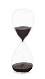 AMPULHETA VIDRO CINZA 30 CM - 60 MIM