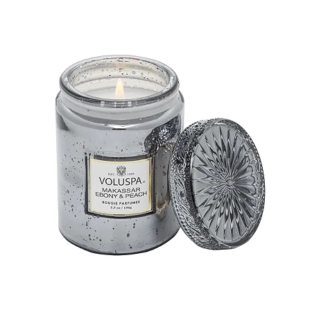 MINI VELA VOLUSPA POTE DE VIDRO MAKASSAR & PEACH - 50H