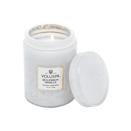 MINI VELA VOLUSPA POTE DE VIDRO BOURBON VANILLE - 50H