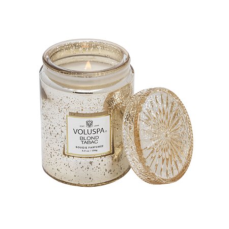 MINI VELA VOLUSPA POTE DE VIDRO BLOND TABAC - 50H