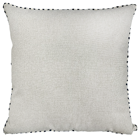 ALMOFADA LINHO BEGE 52X52 COM DEBRUM DUE MARINHO MOD 01