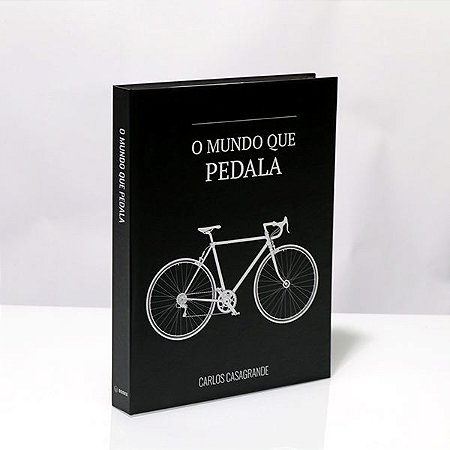 CAIXA LIVRO DECORATIVA BOOK BOX O MUNDO QUE PEDALA - 30X24X4Cm