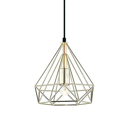 PENDENTE EM METAL ARAMADO DOURADO