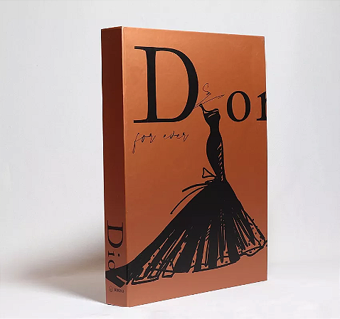 CAIXA LIVRO DECORATIVA BOOK BOX METALIZADO FOR EVER - 36x27x5CM