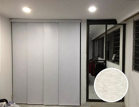 Cortina Painel Blackout cor Palha Texturizado