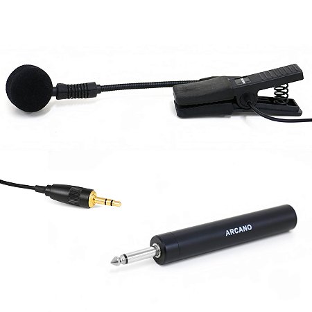 Microfone condensador para instrumento Arcano IMIC-1A c/ adaptador P10 sax