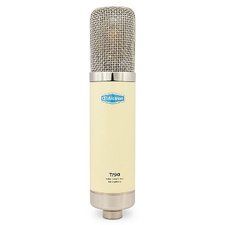 Microfone condensador de tubo Alctron T190 valvulado c/ módulo e case de madeira