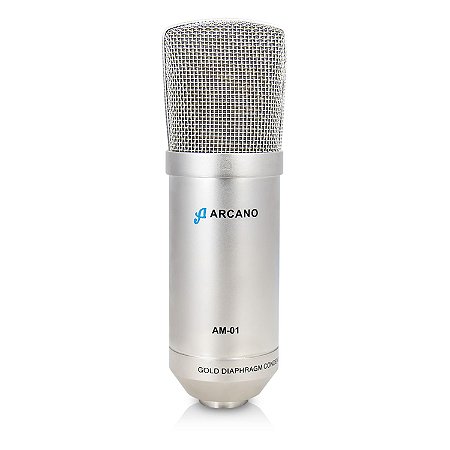 Microfone condensador XLR Arcano AM-01 p/ estúdio