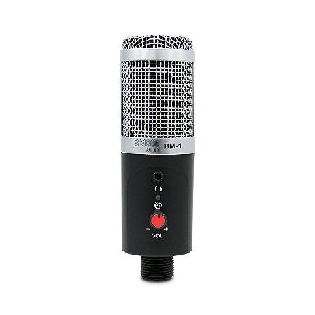 Microfone condensador BM800 Audio BM-1 c/ suportes e USB