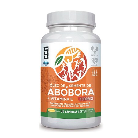 Óleo De Semente De Abobora + Vitamina E 60caps 1000mg