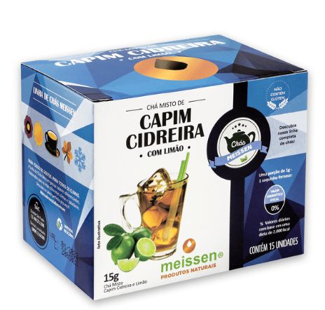 Chá Capim Cidreira c/ Limão 15 saquinhos - Meissen
