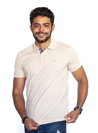 Camisa Polo Bege Mescla