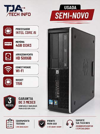Computador Intel Core i5 4GB DDR3 HD 500GB Semi-Novo Wi-Fi Incluso