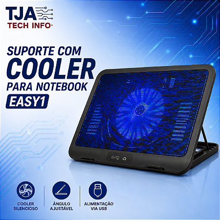 Suporte com Cooler para Notebook EASY1 | Base Refrigerada e Ergonômica