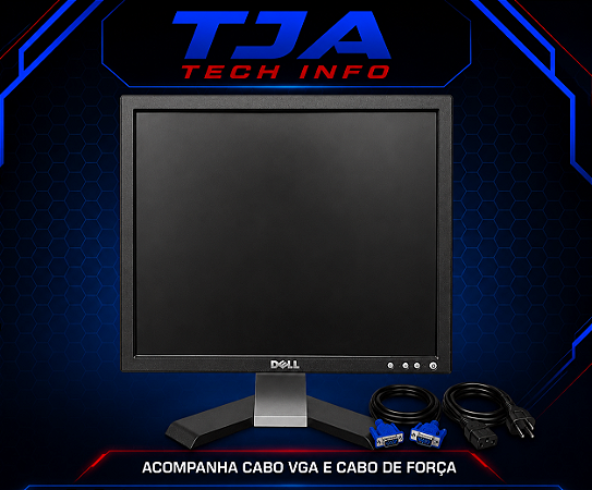 Monitor Dell 19” Quadrado LCD Semi Novo | VGA + Energia | Pronta Entrega