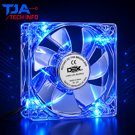 Cooler Fan 140mm DEX DX-14T LED Azul – Silencioso e Potente | TJA Tech Info