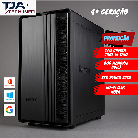 PC Core i5 4ª Geração  8GB RAM  SSD 240GB  Wi-Fi 🚀