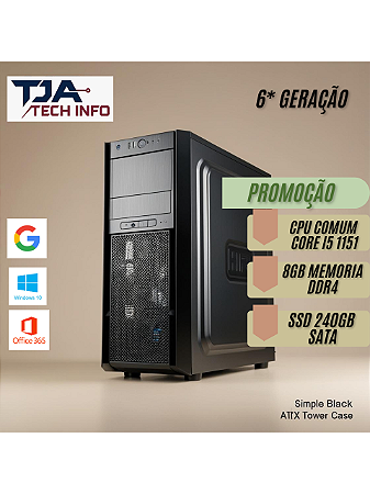Cpu  i5 6* geração 8gb ddr4 ssd 240gb Wifi 1151 Nova